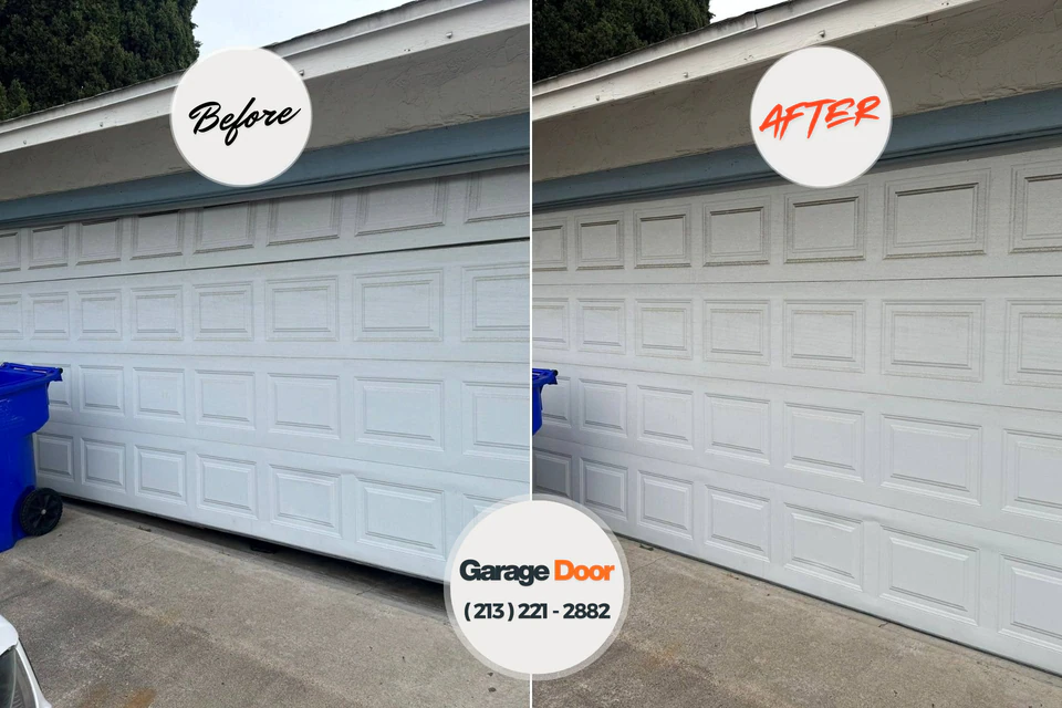 Before and after: garage door repair New Ellenton, SC